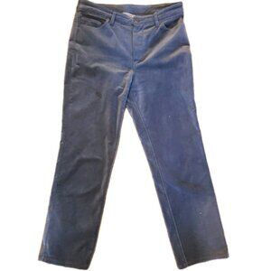 Soft Surroundings Velour Jeans Women M Gray Stretch Cotton Blend Sz 6P 30x35.5